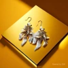 【SUGEBEINI】 New Chinese-style enamel small fish stud swimming retro earrings ZEH00049 Application Scenario